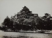 旭川越しに見た戦災前の岡山城天守閣